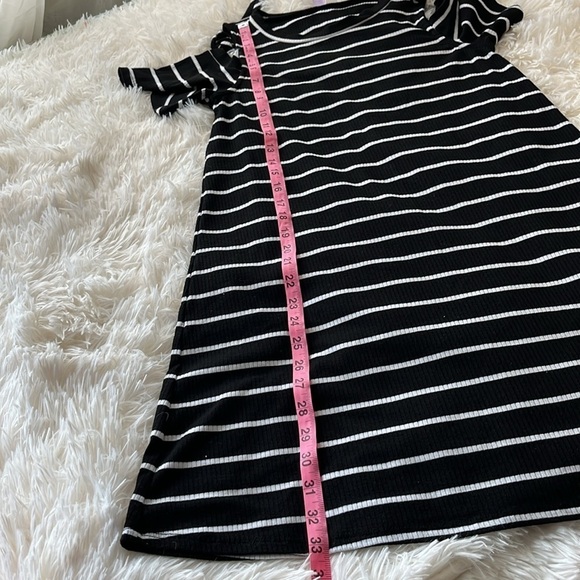 Alya - Women’s Black and White Striped Summer Dress size M - Picture 6 of 7